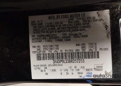 2011 Ford Fusion Hybrid from USA, damaged, VIN 3FADP0L33BR252255